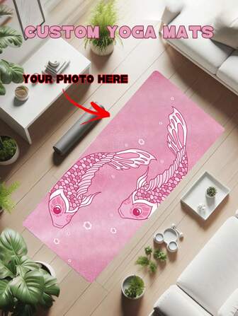 1pc Customized Picture Yoga Mat, Indoor Yoga Mat, Exercise Carpet, Creative Carpet, Image Custom Carpet, Sports & Fitness Accessories, Shock-Absorbing Non-Slip Mat