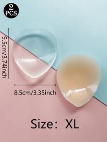 2pcs/Set Lightweight Teardrop & Semicircle Shape Invisible Silicone Thigh Chafing Anti-Slip Band, Intimate Area Coverage For Summer - Multicolor - View 6