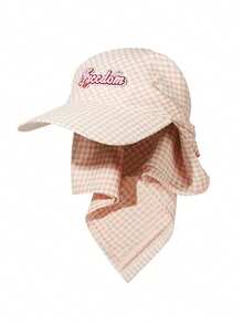 1pc Unisex Lightweight Quick-Dry Plaid Embroidery Patch Baseball Cap, Versatile Sun Hat For Spring/Summer Outdoor Activities Like Hiking, Cycling, Leisure, Beach - Suitable For Daily Wear