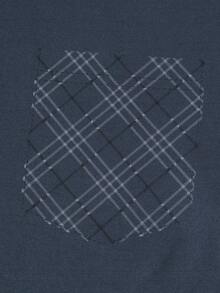 3pcs/Set Men's Summer Lightweight Pajama Set, Short Sleeve Tee And Shorts/Long Pants, Plaid Loungewear Set - Dark Grey - View 7