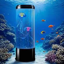 1 Peça Lâmpada de Lava em Forma de Água-Viva com LED, Luz de Humor do Oceano que Muda de 7 Cores, Ideal para Sala de Estar, Quarto, Criado-Mudo, Escritório, Decoração de Mesa e Presente para Feriados/Aniversários