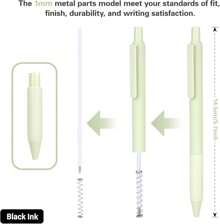 14-Pack Pastel Ballpoint Pens, Medium 1.0mm Black Ink, Retractable - Smooth Writing And Journaling
