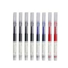 Generic 8Pcs Rolling Ball Pens, Quick-Drying Ink 0.5 Mm Extra Fine Point Pens, Liquid Ink Pens, Rollerball Pens, 3 Colors Ballpoint Pens Set For Home Study Office(Black*4, Red*2, Blue*2)