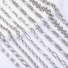 1 Meter modische Edelstahlkette in Silber, geeignet für DIY Halsketten, Armbänder, Schmuckherstellung