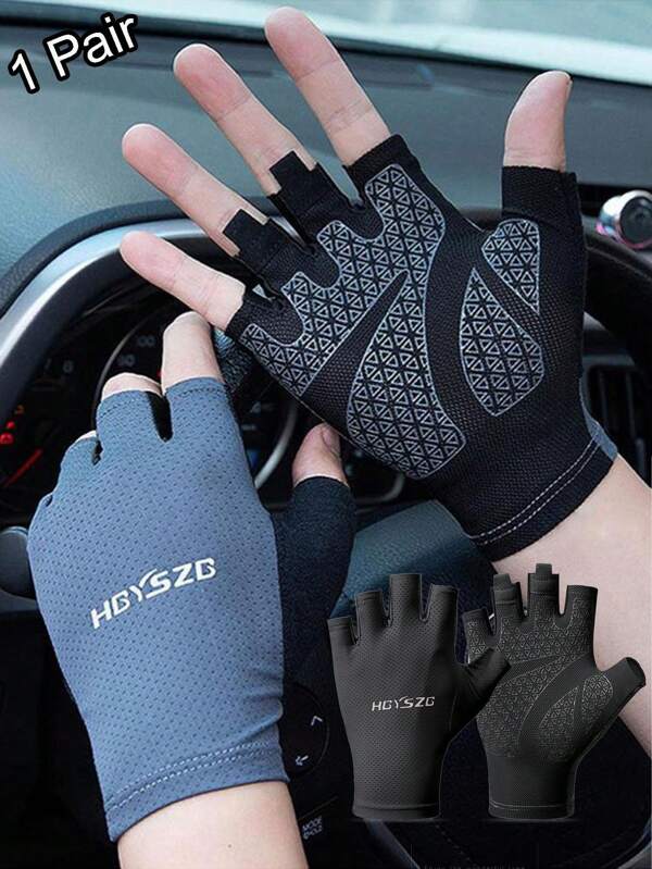 زوج قفازات لاناس الكفافة لرفع الأثقال واللياقة البدنية، بتصميم من تسرب الصدمات وتهوية، قفازات ركوب الدراجات والرياضات الخارجية، بتصميم أسود مبرّش