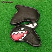 9pcs PU Waterproof And Wear-Resistant Covers With Cute Shark Pattern Design, Golf Club Head Covers - Multicolor - View 6