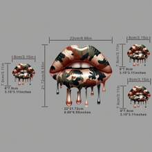 1pc/2pcs/3pcs/Camouflage Lip Patches, DIY A-Level Washable Patches, Clothes, Heat Transfer Stickers, Women's/Men's T-Shirts, Backpacks, Pillows, Decorative Badges, Labels, Baseball Caps, Backpacks, Etc. Are Available