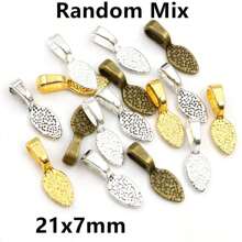 40pcs 15x5/21x7mm Zinc Alloy Bail Connectors Handmade Charms Pendant DIY Jewelry Making Accessories For Bracelet Necklace
