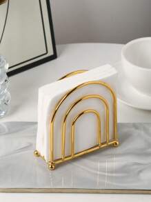 1pc European Simple Elegant Iron Art Butterfly & Flower Stainless Steel Home Paper Towel Holder Decor, Suitable For Restaurant, Coffee Table Home Decor, Great For Ceremony & Wedding Decoration, Perfect Holiday Gift For Hotel Or Cafe Paper Napkin Dispenser