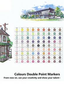 126 Colors Direct Liquid Acrylic Marker,Colored Brush Sets,Soft Art Tip,They Are Colored,Opaque And Do Not Penetrate The Paper.With High Color Saturation,Colors Can Be Superimposed.They Are Suitable For Painting Various Objects Art Painting Supplies Back To School