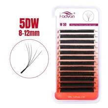 FADVAN D-Curl 3D/4D/5D W Shape Lashs 0.07 7-15mm&Mix Premade W Fan Lash Extensions Natural Soft Black Bushy Style Lashes Faux Mink Individual Lashes , Lash Tech Supplies