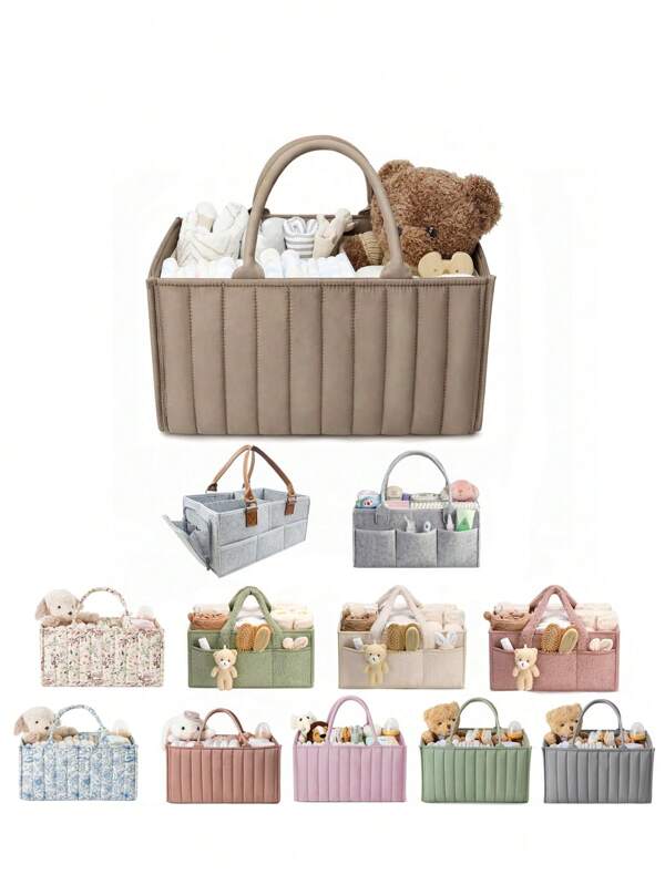 1 pieza Cesta cambiador para bebé - Organizador grande tipo bolso para los artículos esenciales del bebé niño o niña - Canasta para baby shower - Imprescindible para el registro de recién nacido - Imprescindibles para la guardería - Cesta de transporte para recién nacido, apropiado para la organización del hogar y el dormitorio, Esenciales para empacar, funda para organizador de ropa, cestas de almacenamiento, cesta de la ropa sucia, bolsa de lavandería, bolsa para la lavadora, bolsa de baño para ropa sucia y limpia, sostenes