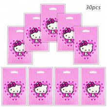 Sanrio 30pcs Sanrio Hello Kitty Birthday Party Decorations,Hello Kitty Gift Bags, Hello Kitty Candy Bags ,Hello Kitty Goody Bags ,Hello Kitty Birthday Party Supplies Decorations,Hello Kitty Gift Bags
