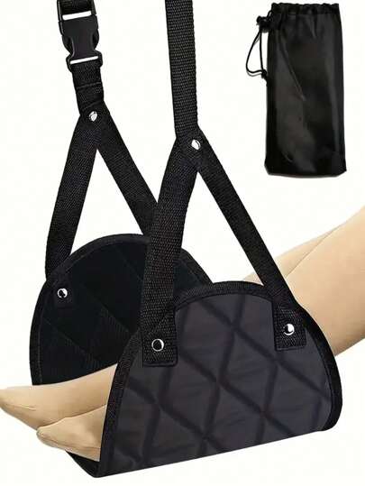 1 Pc Portable Adjustable Airplane Footrest, Lightweight Travel Hammock Foot Rest