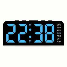 [Reloj con luz ambiente] Reloj digital de pantalla grande de 12/24 horas con fuente LED, que muestra sincrónicamente la temperatura, fecha y día de la semana, doble alarma, 3 niveles de brillo, alimentado por USB, de material plástico, adecuado para dormitorio u oficina. Reloj digital para decoración de habitación, reloj despertador para dormitorio, decoración para dormitorio, decoración para dormitorio universitario, de vuelta a la escuela, decoración escolar, sorpresa escolar