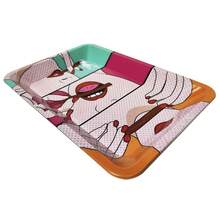 1pc Metal Rolling Tray, Multifunctional Metal Tray, Fun And Stylish Gift, Ideal Accessory For Home Or Travel - Orange - View 6