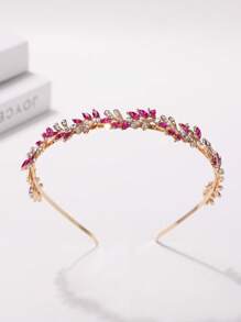1pc Women Casual Versatile Cute Fashionable Water Drop Rhinestone Decorated Hairband