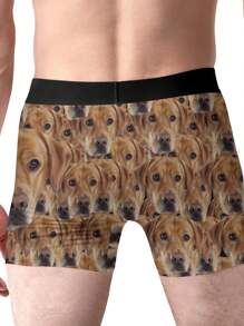 Custom Funny Boxers For Men Personalized Underwear With Face Photo – Unique, Cute, Adorable, Colorful Novelty Boxer Shorts For Boyfriend, Husband, Or Dad – Ideal Valentine's Day, Birthday, Wedding, Anniversary, Or Holiday Gift, 1pc Personalized Gift For Him,Dawg,Colorful,Cute,Adorable,Contracted,Funny,Custom,Unique,Customized,Personalized,Ideal Gifts For Him,Ideal Gifts For Her,Boyfriend,Girlfriend,Family,Friends,Her