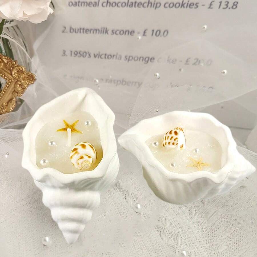 1pc, Conch Aroma Candle, Shell Shaped Premium Gift, Starfish Jelly ...