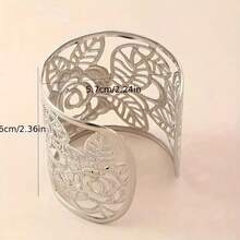 1pc Women's Fashion Hip-Hop Style Flower Pattern Bracelet - Flower Style Bracelet - View 7