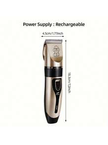 Rechargeable Low Noise Cordless Electric Pet Clipper For Grooming Dogs And Cats, Dog Hair Clipper Kit For Various Sizes And Lengths Of Pet Hair, Pet Hair Trimmer For Cats And Dogs, Professional Pet Shaving Machine