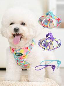 Dog Harness And Leash Set, No Pull Pet Harness For Small Dogs Easy Walking, Soft Breathable Small Dog Harness, Adjustable Reflective Step In Vest Harness For Puppy