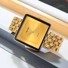 Skmei Reloj de pulsera para hombre SKMEI 2371 de acero inoxidable, resistente al agua, de estilo minimalista clásico, de gran