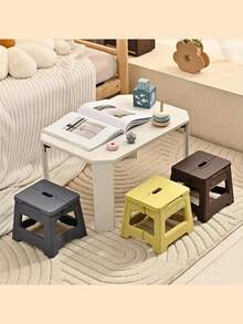 折叠凳，可折叠超轻坚固可调节塑料脚凳，防滑纹理，适用于家庭、厨房、浴室、卧室、便携式户外旅行钓鱼椅，防滑多功能小凳子，易于存放 - 多种颜色可选。适合女性收纳整理器旅行必需品，适合返校礼物