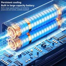 便携式空调，可充电空气冷却器，带 500 毫升水箱的台式冷却风扇，适用于房间、旅行、办公室，带水箱的加湿风扇，冷水机