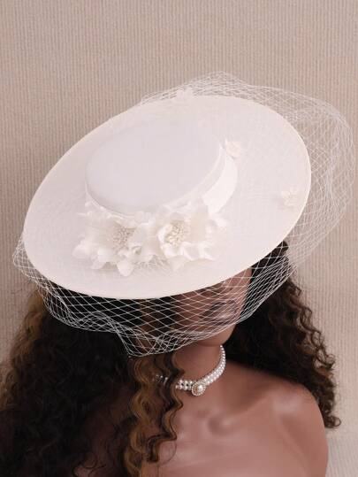 French Women's Church Hat, Suitable For Balls, Banquets, Tea Parties, Weddings, Photo Shoots, Retro Elegant Hats, Decorative Hats For Dresses