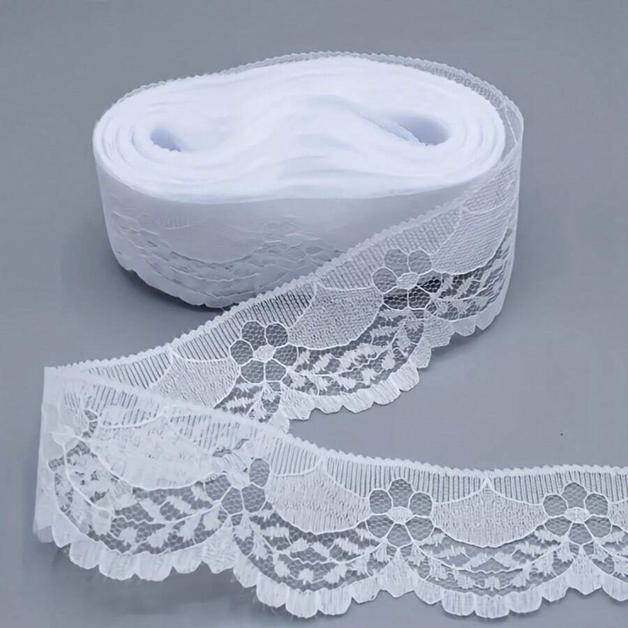 5 Yard Nylon Lace Ribbon Rolls, Suitable For DIY Sewing, Curtains, Sofa Skirt Accessories, Lace Fabric - Multicolor - View 1