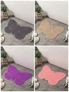 3D Butterfly Shaped Bathroom Mat, Foot Massage, Quick Drying And Non-Slip - Cor Aleatorias - Ver 2