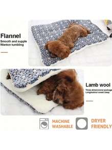 1 pièce Matelas réversible super doux pour animaux de compagnie, laine super douce Lavable, réversible Lits pour animaux de compagnie, chiens, chats, hamsters et petits animaux Couleurs vives Coussin de lit confortable pour animaux de compagnie, convient pour toutes les saisons