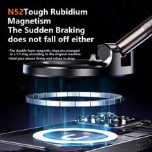 360-Degree Rotatable Car Magnetic Phone Stand, Magnetic Phone Hanger, Car And Motorcycle Navigation Hanger, Vacuum Magnetic Adsorption Of Phone Stand, Strong Suction Cup Stand For Mobile Phones