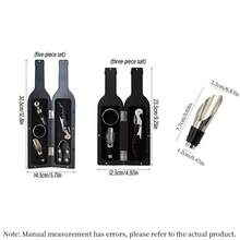 3/5 Pcs Elegant Design Wine Opener, Bottle Stopper, Pourer Gift Set, Luxury Wine Accessories Gift Box For Valentine's Day, Chinese New Year, Birthday, Wedding, Anniversary, Housewarming - Multicolor - View 3