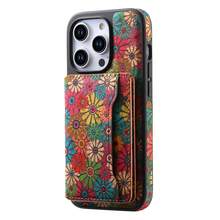 FFO2World MagSafe Leder Handyhülle, galvanisch beschichtet, mit versteckter Dual SIM Karte, Stand Style, blankes Körpergefühl, passend für Apple Telefone 17/16/15/14/13/19 (Alle Pro/Plus/Pro Max Modelle) - Mischfarbe 1 - Übersicht 2