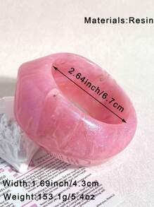 1 Stück neues asymmetrisches personalisiertes Harz Armband, modisch funkelnd, geeignet für tägliche Outfits von Frauen, Strand und Urlaub