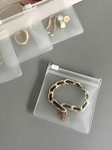 1/10/20 Stück EVA Schmuckaufbewahrungstasche, minimalistische Schmucktasche für Zuhause, tragbare mattierte EVA Reißverschluss Schmucktasche für Ohrringe, Armbänder und anderen Schmuck, nicht vergilbend nicht verhärtend mattierte Ohrringe Armband Schmuck EVA Staubschutztasche Aufbewahrung teilbar tragbar Reißverschluss Verschluss, Geschenktasche, Schmuckbehälter für Raumdekor