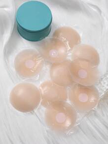 12pcs Reusable Invisible Nipple Covers, Strapless Self-Adhesive Pasties, Outdoor & Sports Bra Accessories, Silicone Invisible Breast Petals For Women, Waterproof Swimwear Protector, Suitable For Wedding Dresses, Outdoor Activities, School Campus