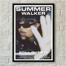 1 件可选框架海报墙艺术流行夏日步行者海报海报纸印刷家居客厅卧室入口酒吧咖啡厅艺术画装饰，墙壁艺术带框架 - 彩色 - 查看 4