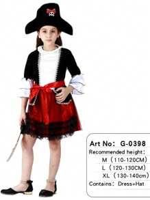 Costume de pirat pentru copii, costume pentru băieți și fete din Caraibe Pirates căpitan COS