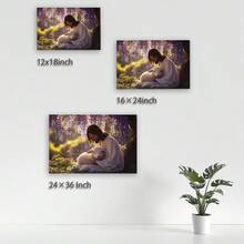 1 Pc Canvas Painting,Painting, Person, Lamb, Wisteria, Indoor, Wall - Hanging, Natural Scenery,Wood Framed Painting (1) Thickness 2.5 Cm/ 1 Inch-Home Decoration For All Occasions,Ideal New Year, Valentine's Day,Thanksgiving,Easter,Christmas Gift,Room Decoration Aesthetic,Wall Decoration Art,Perfect Gift,Autumn And Winter Wall Decoration,Living Room Decoration, Bedroom Decoration, Kitchen Decoration, Entry Decoration, Bathroom Decoration, Direct Wall Painting, High Quality Wall Painting Poster,Modern Home Decoration Stretched And Framed Ready To Hang