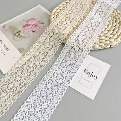 1 rollo de 3 yardas de cinta de encaje, adecuado para accesorios de ropa DIY, cinta de encaje y materiales decorativos para cortinas y faldas de sofá.