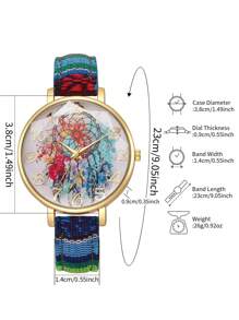 Conjunto de 5 piezas para mujer con reloj de pulsera de cuarzo de esfera digital y elegante correa