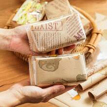 1 Pack Transparent Sandwich Plastic Bags, Handmade Sandwich Packaging Bags, Cake Party Snack Bags