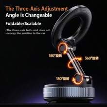 360-Degree Rotatable Car Magnetic Phone Stand, Magnetic Phone Hanger, Car And Motorcycle Navigation Hanger, Vacuum Magnetic Adsorption Of Phone Stand, Strong Suction Cup Stand For Mobile Phones