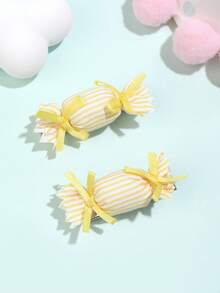 2pcs/Set Kids Colorful Plaid Candy Bow Hair Clips, Suitable For Children - Multicolor - View 10