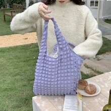 Summer Pleated Cloud Bag Female Candy Color Large Capacity Shoulder Bag Handbags Shopping Girls Pouch Tote Bolsas