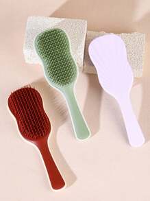 1 Pc Hair Brush Detangler,Self Care Scalp Scrubber, Detangling Comb, Hairbrushes,Detangler Brush For Natural, Curly, Straight, Dry Or Wet Hair Brushes,Creative Detangling Hairbrush For All Hair Types, With Rounded Teeth That Won't Scratch Scalp,Back To School,Travel Holiday Essentials,Hair Accessories For Women