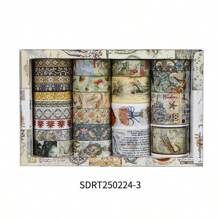 24pcs Assorted Vintage Ditsy Floral Washi Tape Set For Journaling And Scrapbooking Decorations (0.75cm*6rolls/1cm*4rolls/1.5cm*8rolls/2cm*1roll/2.5cm*3rolls/3cm*2rolls) Back To School